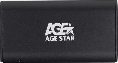 Внешний корпус для SSD AgeStar 3UBMS1 mSATA USB 3.0 пластик/алюминий черный