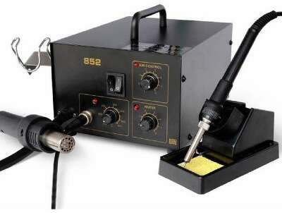 REXANT (12-0723) Паяльная станция (паяльник + термофен) 150-500°С (R852) 