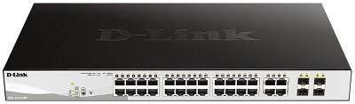Коммутатор D-Link DGS-1210-28P/F DGS-1210-28P/F5A 24x1Гбит/с 4xКомбо(1000BASE-T/SFP) 24PoE 193W управляемый