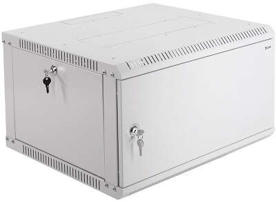 Шкаф коммутационный ЦМО ШРН-Эконом (ШРН-Э-6.350.1) настенный 6U 600x350мм пер.дв.металл 85кг серый 300мм 11кг 180град. 345мм