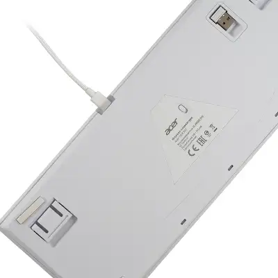 Клавиатура Acer OKR302 механическая белый USB беспроводная BT/Radio Multimedia for gamer для ноутбука LED (ZL.KBDEE.016)