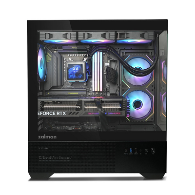 корпус ZALMAN CHRONIX, ATX, BLACK, WINDOW, 1xCombo (3.5’’ or 2.5’’), 1x3.5’’HDD, 2x2.5’’SSD, 1xUSB2.0, 1xUSB3.0, 1xUSB Type-C, SIDE 2x120mm ARGB, REAR 1x120mm ARGB