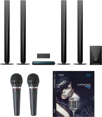 Домашний кинотеатр Sony с 3D Blu-Ray 5.1 BDV-E6100+Караоке диск 4000 песен+2 Микрофона