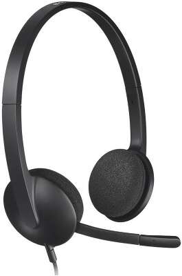 Гарнитура Logitech H340 |981-000475| черная, USB, поворотный микрофон, кабель 1.8м