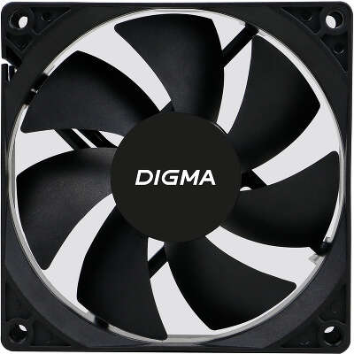 Вентилятор DIGMA DFAN-90, 90 мм, 1800rpm, 23 дБ, 3-pin+4-pin Molex, 1шт