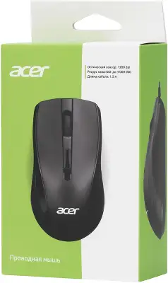 Мышь Acer OMW136 черный оптическая 1200dpi USB 3but (ZL.MCEEE.01A)