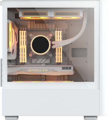 корпус Formula V Line Air Mesh G3 Plus White, MATX, Type-C*1, USB3.0*2, FRONT 3x120mm FRGB, REAR 1x120mm FRGB