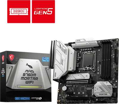 Материнская плата mATX LGA1700 MSI MAG B760M MORTAR WIFI