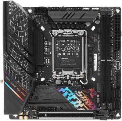 ASUS ROG STRIX B760-I GAMING WIFI  (Socket 1700, mini ITX, 2xDDR5(96GB), DP/HDMI, 1xPCIe 5.0x16, 1xLAN (2.5GbE), Wi-Fi, 4xSATA 6Gb/s, 2xM.2, 2xType-C, 3xUSB 3.2, 3xUSB 2.0)