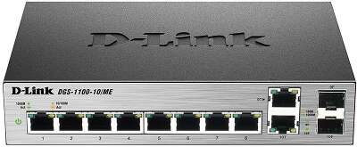 Коммутатор D-Link DGS-1100-10/ME/A2A Настраиваемый коммутатор 2 уровня с 8 портами 10/100/1000Base-T и 2 комбо-портами 100/1000Base-T/SFP {6}