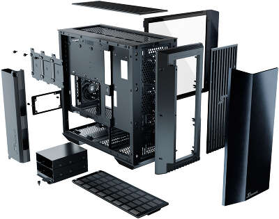 Корпус SEASONIC SYNCRO Q704 PLATINUM, черный, ATX, 850W (SYNCRO DPC-850 (SSR-850FB)