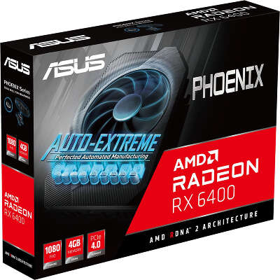 Видеокарта ASUS AMD Radeon RX 6400 Phoenix 4Gb DDR6 PCI-E HDMI, DP