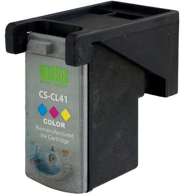 Картридж струйный Cactus CS-CL41 CL-41 голубой/пурпурный/желтый (18мл) для Canon Pixma MP150/MP160/MP170/MP180/MP210/MP220/MP450/MP460/MP470/iP1200/iP1300/iP1600/iP1700/iP1800/iP190 с чипом