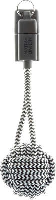 Кабель Native Union Lightning Key Zebra, 0.2 м [KEY-L-ZEB]