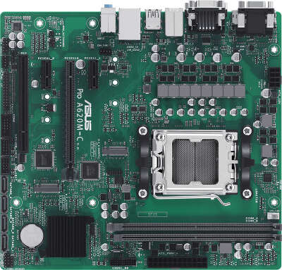 Материнская плата Asus PRO A620M-C-CSM SocketAM5 AMD A620 2xDDR5 mATX AC`97 8ch(7.1) GbLAN RAID+VGA+DVI+HDMI+DP