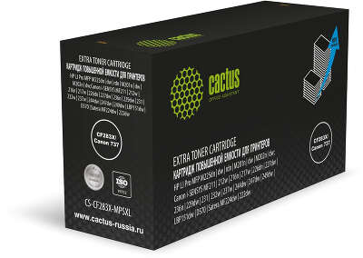 Картридж лазерный Cactus CS-CF283X-MPSXL CF283X/Canon 737 черный (8000стр.) для HP LJ Pro MFP M225dn/dw/rdn/M201n/dw/M202n/dw; Canon i-SENSYS MF211/212w/216n/217w/226dn/227dw/236n/229dw/231/232w/237w/244dw/247dw/249dw/LBP151dw/D570, Satera MF224dw/222dw C