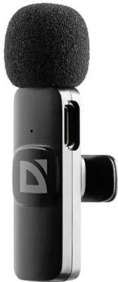 Defender Петличный микрофон Talky-137 wrls, черный, на прищепке, 1шт [64137]