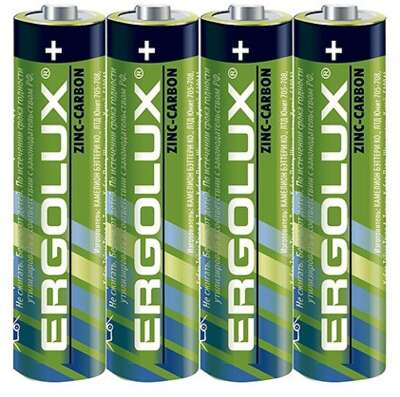 Ergolux R 03 SR4 (R03SR4, батарейка,1.5В) (4 шт. в уп-ке)