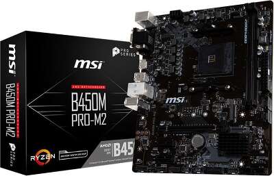 Материнская плата microATX LGAAM4 MSI B450M PRO-M2