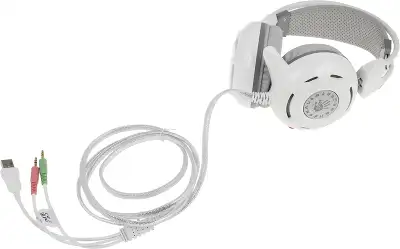 Наушники с микрофоном A4Tech Bloody G300 белый/серый 1.8м мониторные оголовье (G300 WHITE+GREY)