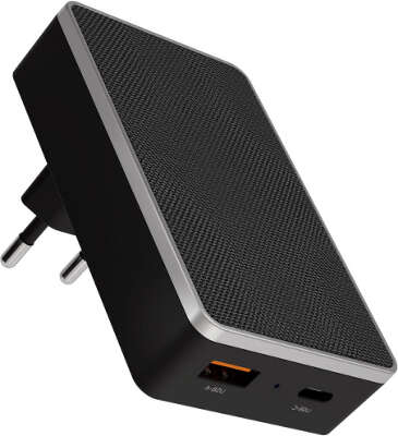 Зарядное устройство VLP 20Вт USB-C PD/USB-A QC, Black [vlp-WC20-01-BK]