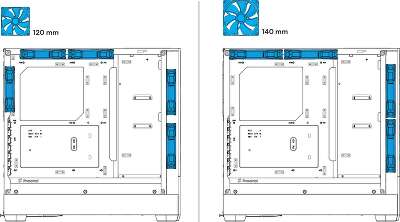 Корпус Fractal Design Pop Air RGB Cyan, черный/голубой, ATX, Без БП (FD-C-POR1A-02)