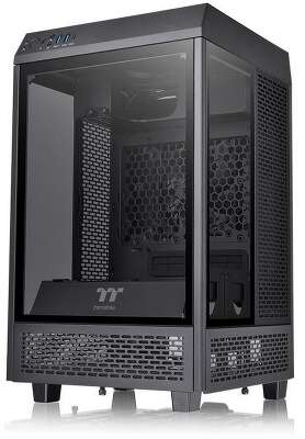 Корпус Thermaltake The Tower 100 CA-1R3-00S1WN-00 /Black/Win/SPCC/Tempered Glass*3 (525756)