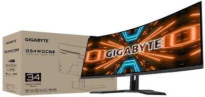 Монитор Gigabyte 34" G34WQC A-EK Gaming monitor Black (VA, 3440x1440, HDMI+HDMI+DP+DP, 1 ms, 178°/178°, 35 cd/m, 4000:1, 144Hz, MM, Curved) (20VM0-G34WQCABI-1EKR) (822842)
