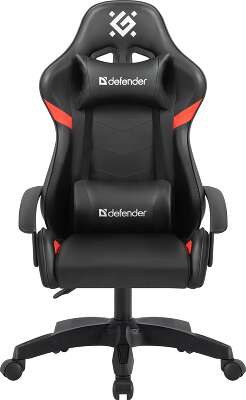Кресло игровое Sharm класс-2 до 100кг экокожа черный/красный 64674 DEFENDER