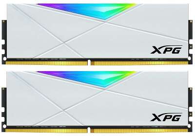 Модуль памяти ADATA XPG SPECTRIX D50 RGB White Gaming Memory AX4U320016G16A-DW50 32GB DDR4 3200 DIMM Non-ECC, CL16, 1.35V, Heat Shield, Kit (2x16GB), RTL, (931252)