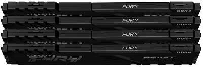 Модуль памяти Kingston 32GB Kingston DDR4 3200 DIMM FURY Beast Black Gaming Memory KF432C16BBK4/32 Non-ECC, CL16, 1.35V, KF432C16BBK4/32 1Gx8 (Kit of 4), RTL