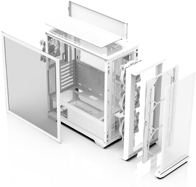 корпус ZALMAN Z10 DUO White, ATX, WHITE, WINDOW, 2x3.5", 2x2.5", 2xUSB3.0, 1xUSB 3.1 Type-C, FRONT 3x120mm Infinity Mirror ARGB, REAR 1x120mm Infinity Mirror ARGB, replaceable front panel