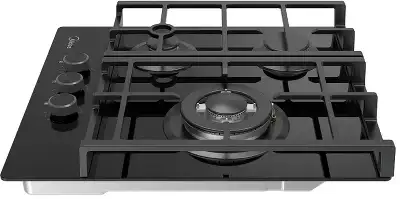 Газовая варочная панель MIDEA/ MDK/Газовая варочная панель MIDEA, 45 см, WOK-конфорка, чугунные решетки, автоподжиг, газконтроль, адаптер для кофе, цвет черный