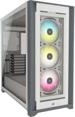 Корпус Corsair iCUE 5000X RGB, белый, ATX, Без БП (CC-9011213-WW)