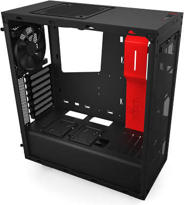 Корпус NZXT S340 черный/красный w/o PSU ATX 3x120mm 3x140mm 2xUSB3.0