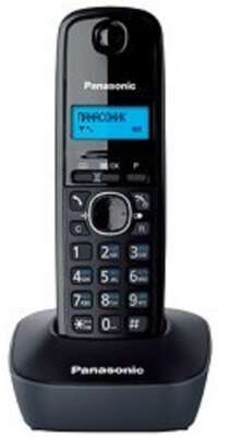 Panasonic KX-TG1611RUH (серый) {АОН, Caller ID,12 мелодий звонка,подсветка дисплея,поиск трубки}