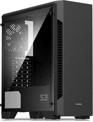 Корпус Zalman S3 TG, черный, ATX, Без БП (S3 TG)