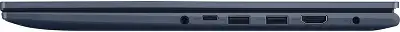 Ноутбук Asus Vivobook 15 X1502VA-BQ924 Core i7 13620H 16Gb SSD512Gb Intel Iris Xe graphics 15.6" IPS FHD (1920x1080) без ОС blue WiFi BT Cam (90NB10T1-M01890)