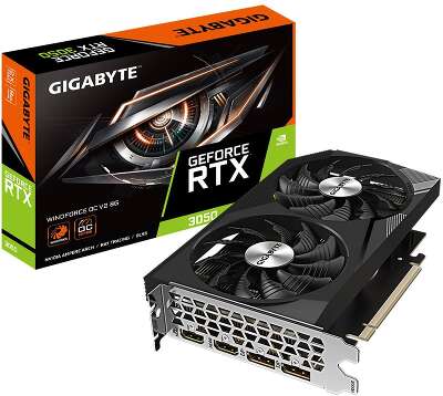 Видеокарта Gigabyte RTX3050 WINDFORCE OC V2 8GB GDDR6 128bit 2xDP 2xHDMI 2FAN RTL