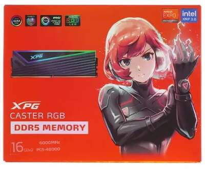 Набор памяти DDR5 DIMM 2x16Gb DDR6000 ADATA XPG Caster RGB (AX5U6000C3016G-DCCARGY)