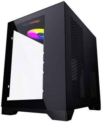 Корпус Powercase Корпус Powercase Vision Micro, Black, Tempered Glass, 4х 120mm 5-color fan, чёрный, mATX (CVBM-L4) (CVBM-L4) (202896)