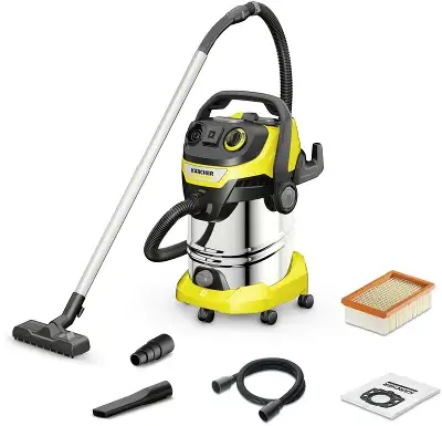 Строительный пылесос Karcher WD 6 P S V-30/8/35/T (YSY) 1300Вт (уборка: сухая/сбор воды) желтый