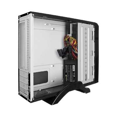 Exegate EX268693RUS Корпус MiniITX Exegate MI-208 Black, miniITX/mATX, <M300, 80mm>, 2*USB, Audio