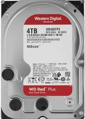 4TB WD Red Plus WD40EFPX 3.5" 5400 RPM 256MB SATA-III NAS Edition (замена WD40EFZX)