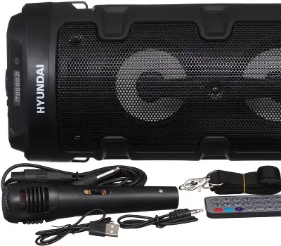 Минисистема Hyundai H-MC160 черный 50Вт FM USB BT SD/MMC