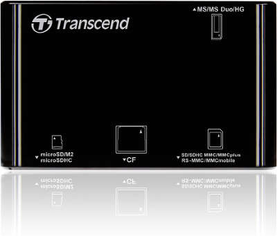 Устройство чтения/записи Transcend 15-in-1 [TS-RDP8K] USB 2.0, чёрное