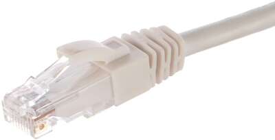 Коммутационный шнур NIKOMAX U/UTP 4 пары, Кат.5е (Класс D), 100МГц, 2хRJ45/8P8C, T568B, заливной, с защитой защелки, многожильный, BC (чистая медь), 24AWG (7х0,205мм), поливинилхлорид, белый, 0,5м