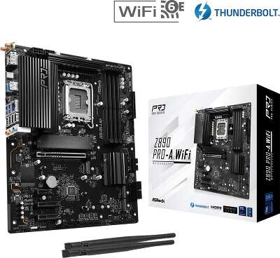 Материнская плата ATX LGA1851 ASRock Z890 PRO-A WIFI