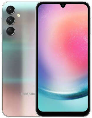 Смартфон Samsung Galaxy A24, MediaTek Helio G99, 4Gb RAM, 128Gb, серебристый (SM-A245FZSUMEA)