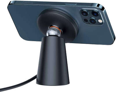 Беспроводное зарядное устройство Baseus Simple Magnetic Stand Wireless Charger, Black [CCJJ000001]